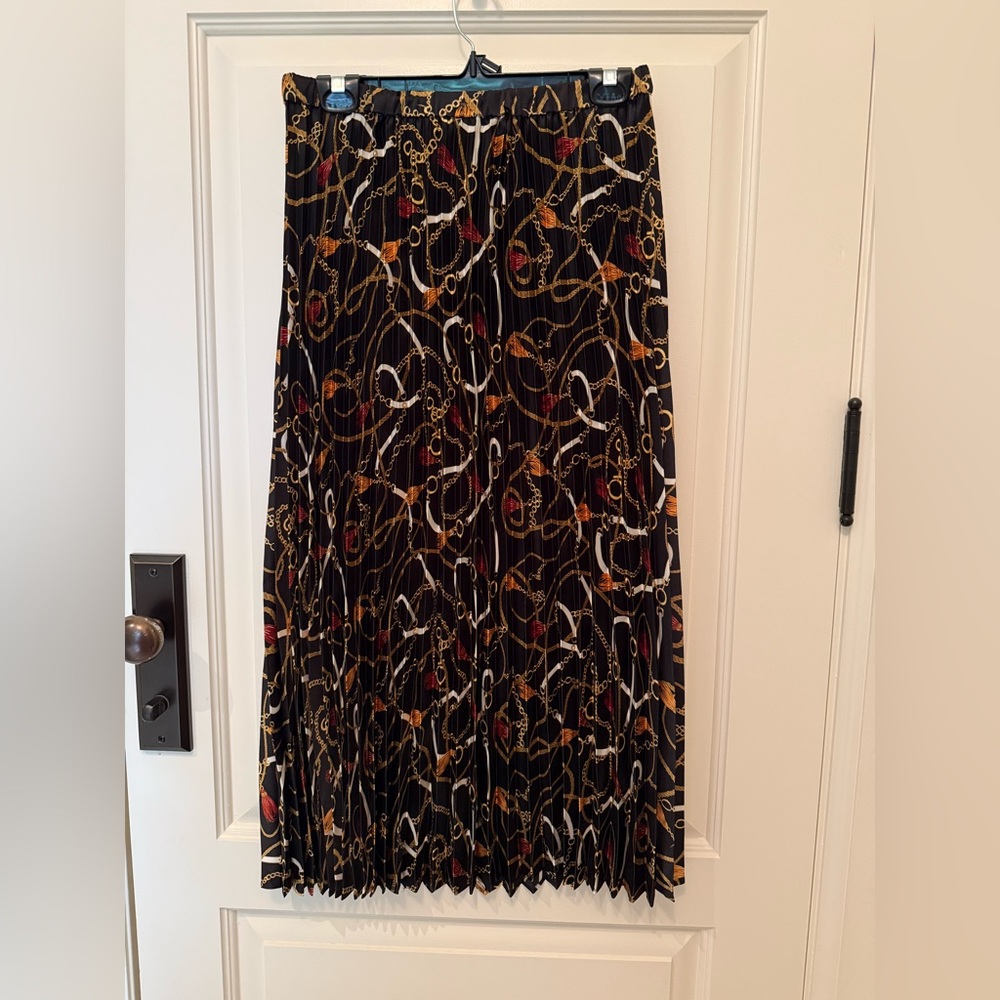 Gemma & Stella print pleated skirt US M - Picture 1 of 5